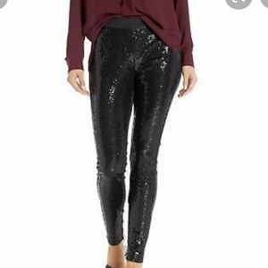 Black sequin leggings